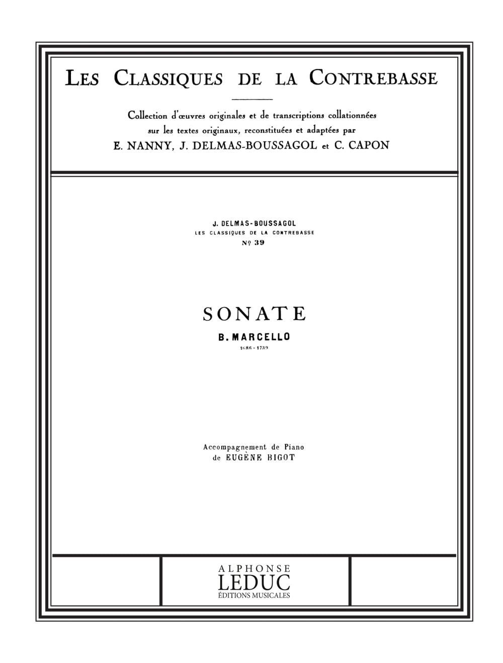 Benedetto Marcello: Sonata | Contrebasse