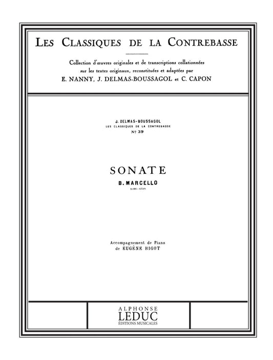 Benedetto Marcello: Sonata | Contrebasse