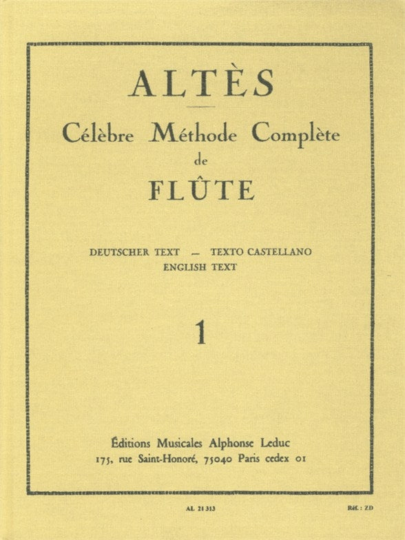 Méthode Complète Vol.1 Flute (Caratge) | Joseph-Henry Altes