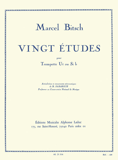 20 études pour trompette | Marcel Bitsch