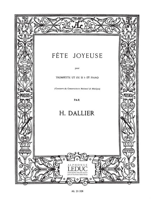 Fete Joyeuse de Dallier, Livre pour trompette et Piano