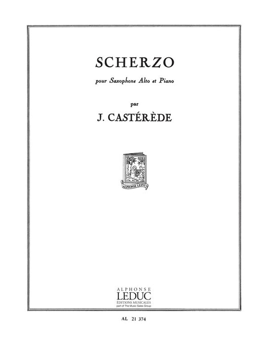 Scherzo, pour saxophone alto et piano | Jacques Castérède