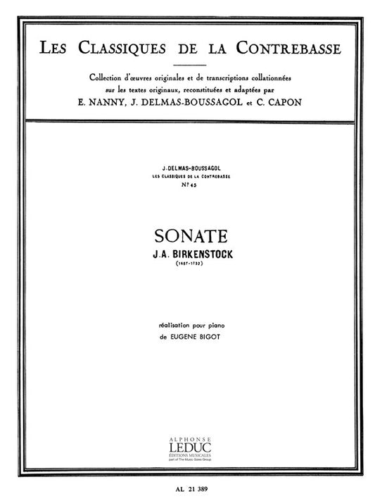 Sonate No45 | Johann Adam Birkenstock | Contrebasse
