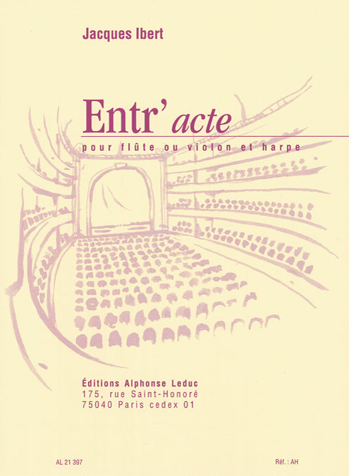 Entr'acte pour flûte ou violon et harpe | Jacques Ibert
