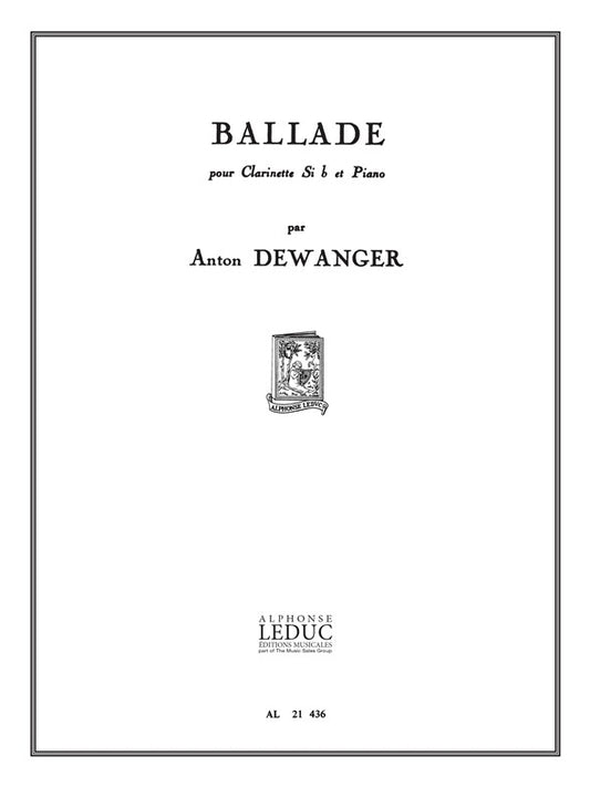 Ballade Op88 | Anton Dewanger | Clarinette