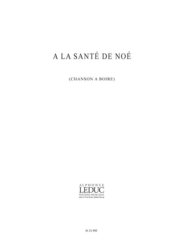 À la santé de Noé - chœur d'hommes a cappella | Marie-Rose Clouzot