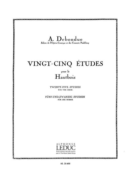 25 Études | Albert Debondue | Hautbois