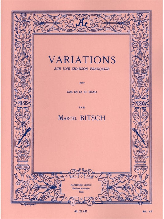 Variations sur un Chanson française | Marcel Bitsch | Cor