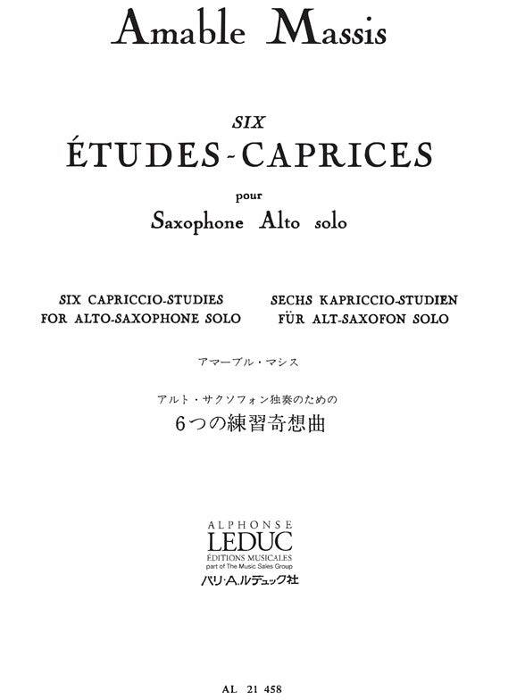 6 Études-Caprices | Amable Massis | Saxophone