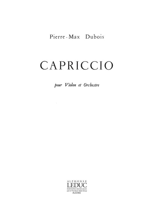 Capriccio | Pierre-Max Dubois | Violon