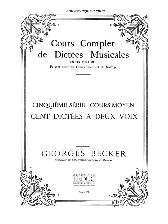 Cours Complet de Dictées Cours Moyen 5eme Serie 2 | Becker