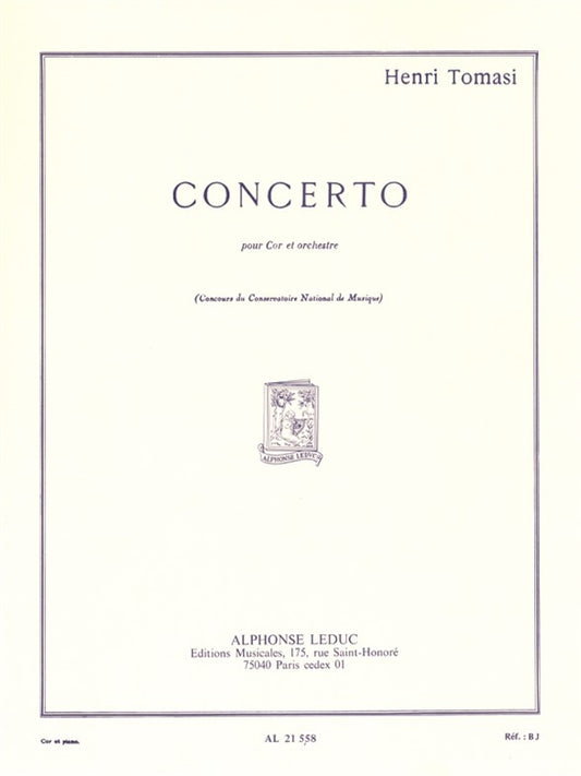 Concerto pour cor et orchestre | Henri Tomasi | Cor