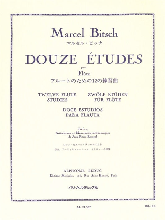 12 Études | Marcel Bitsch | Flûte