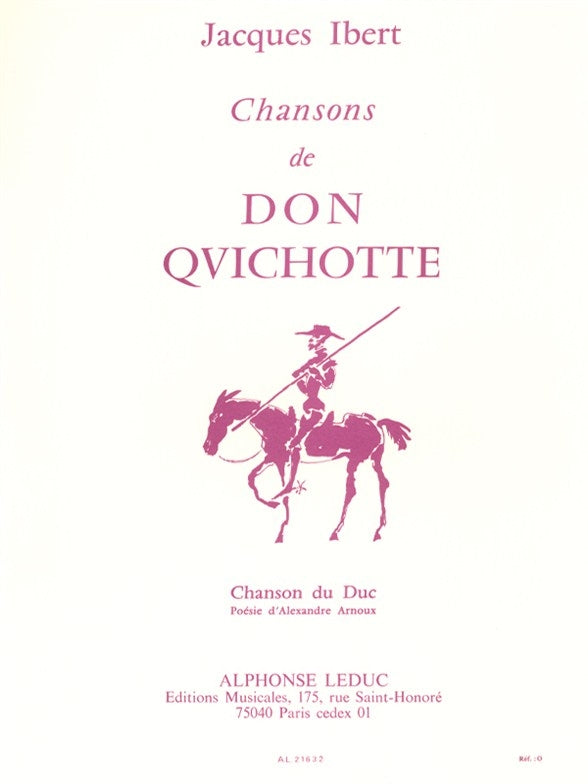 Chansons De Don Quichotte No.3 - Chanson Du Duc | Jacques Ibert