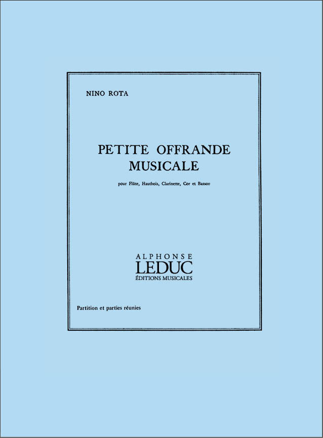Petite Offrande Musicale | Nino Rota | Quintette à vent