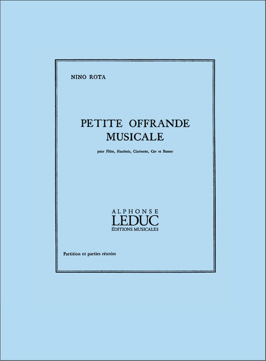 Petite Offrande Musicale | Nino Rota | Quintette à vent