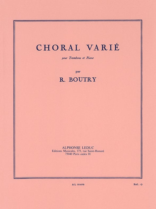 Choral Varié | Roger Boutry | Trombone