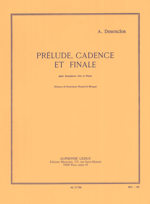Prélude Cadence Et Finale | Alfred Desenclos