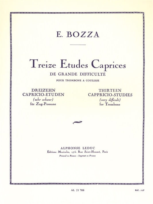 13 Études-Caprices De Grande Difficulté | Eugène Bozza