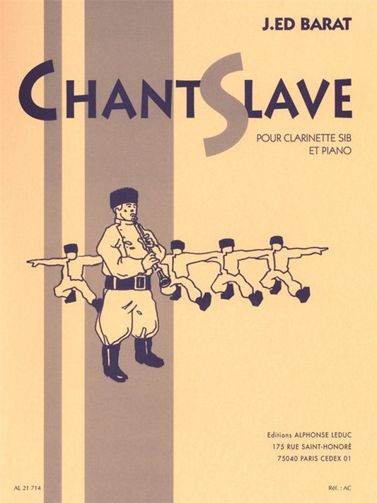 Chant Slave pour clarinette en Sib et piano | Jacques Barat