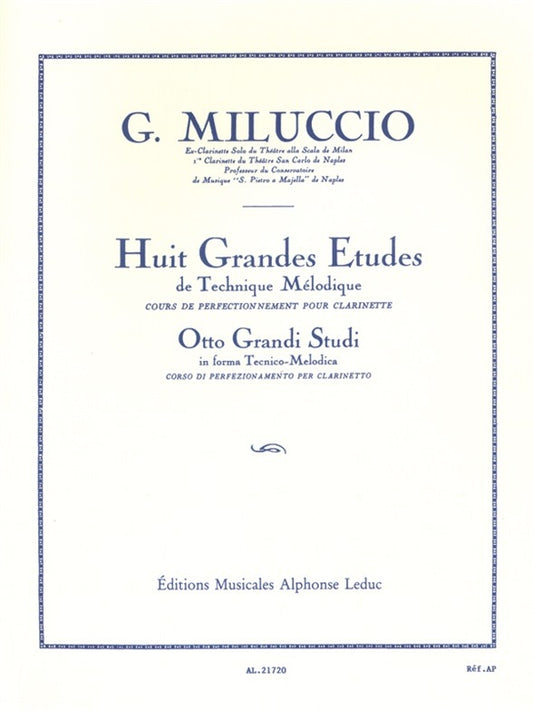 8 Grandes Études de Technique mélodique | Giacomo Miluccio