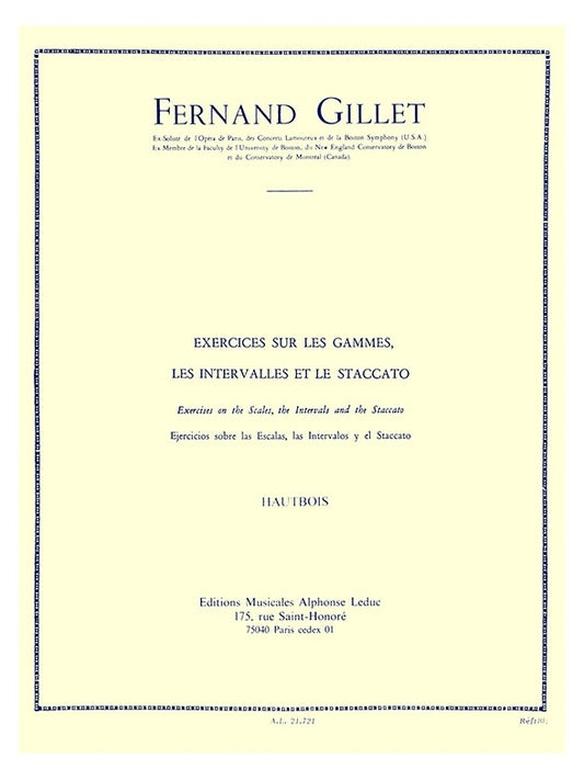 Exerc. sur les Gammes, Intervalles et Staccato | Ferdinand Gillet
