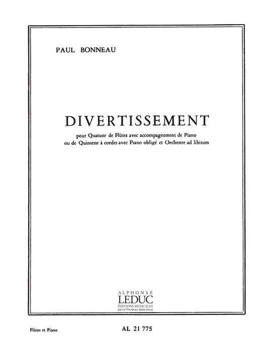 Divertissement | Bonneau | Quatuor de flûtes