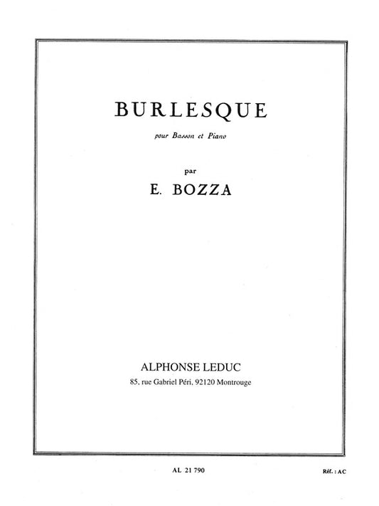 Burlesque | Eugène Bozza | Basson