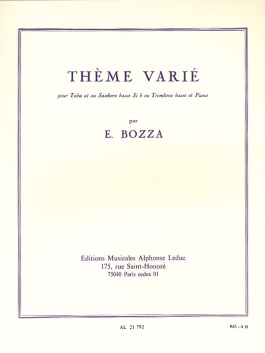 Thème Varié | Eugène Bozza | Tuba