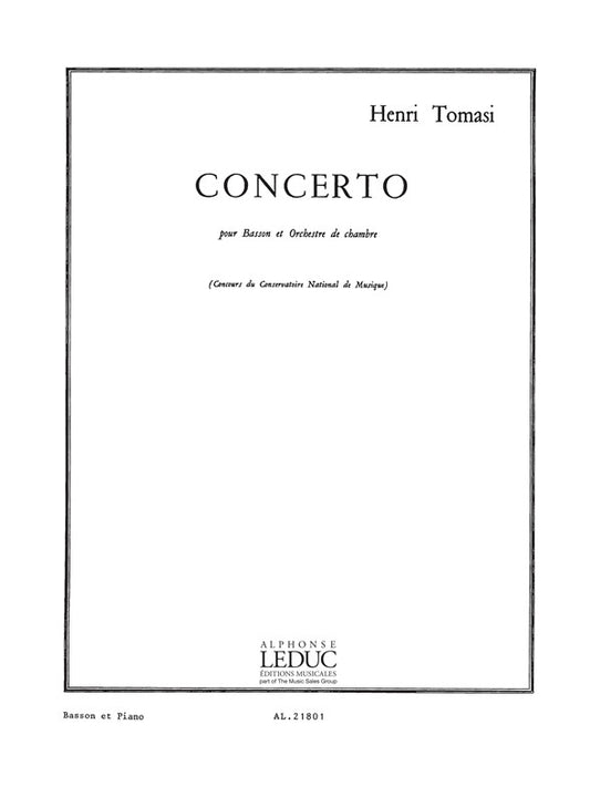 Concerto pour Basson et Orchestre de chambre | Henri Tomasi