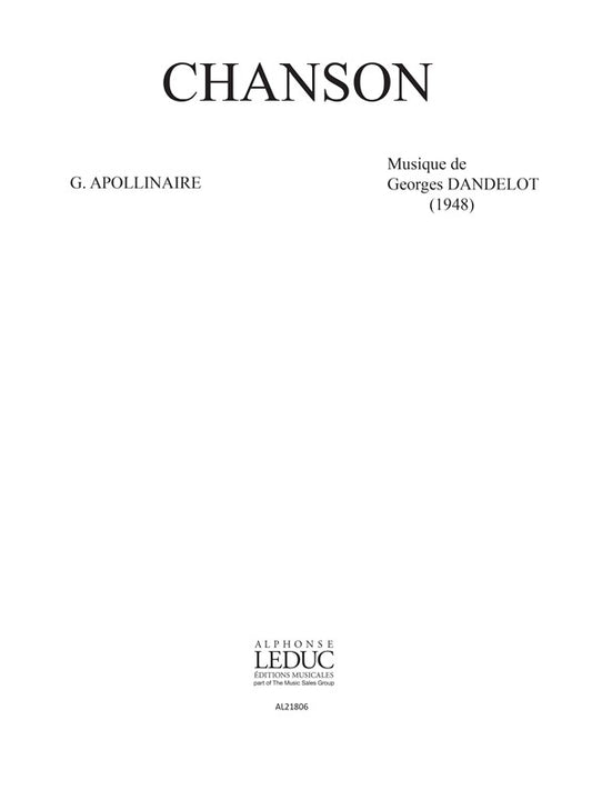Chanson de Georges Dandelot, Partition chorale pour sATB