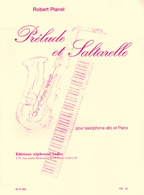 Prélude et Saltarelle pour saxophone et piano | Robert Planel