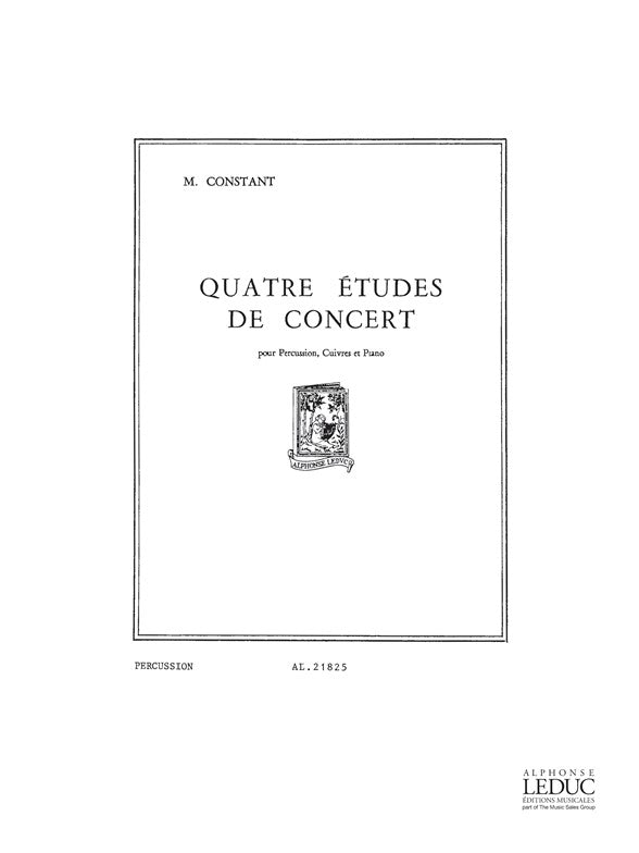 Marius Constant: 4 Études de Concert | Marius Constant | Percussions | Partie séparée