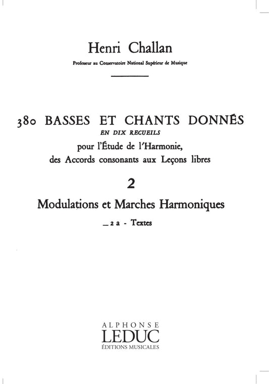 380 Basses et Chants Donnés Vol. 2A | Henri Challan | Voix