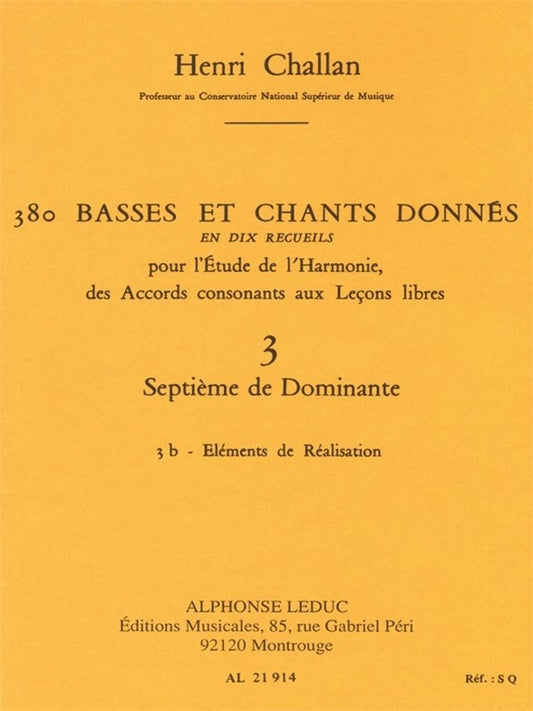 380 Basses et Chants Donnés Vol. 3B | Henri Challan | Voix