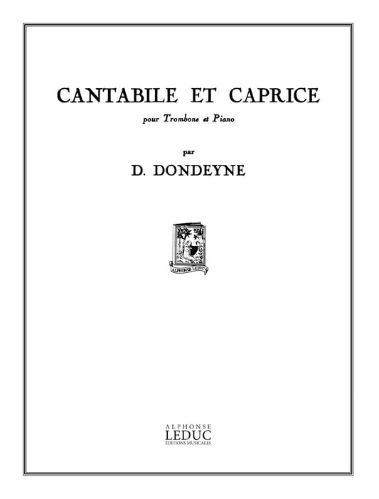 Cantabile Et Caprice | Dondeyne | Trombone