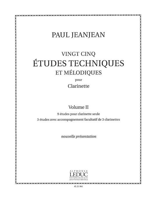 25 études Techniques et Mélodiques Vol.2 | Paul Jeanjean