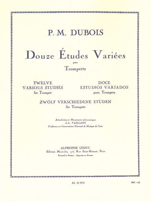 12 études variées | Pierre-Max Dubois | Trompette