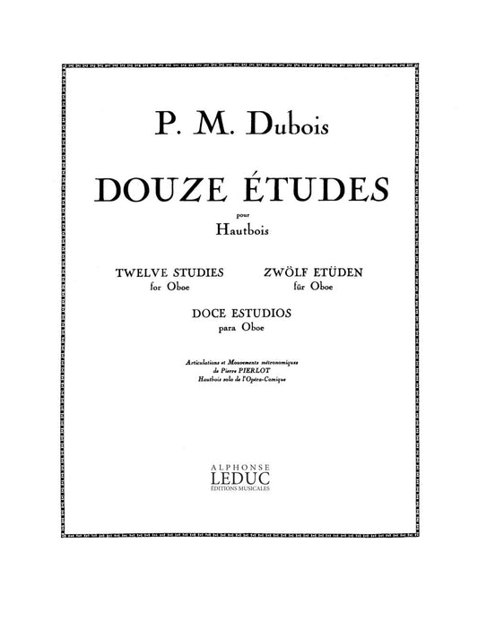12 Études | Pierre-Max Dubois | Hautbois