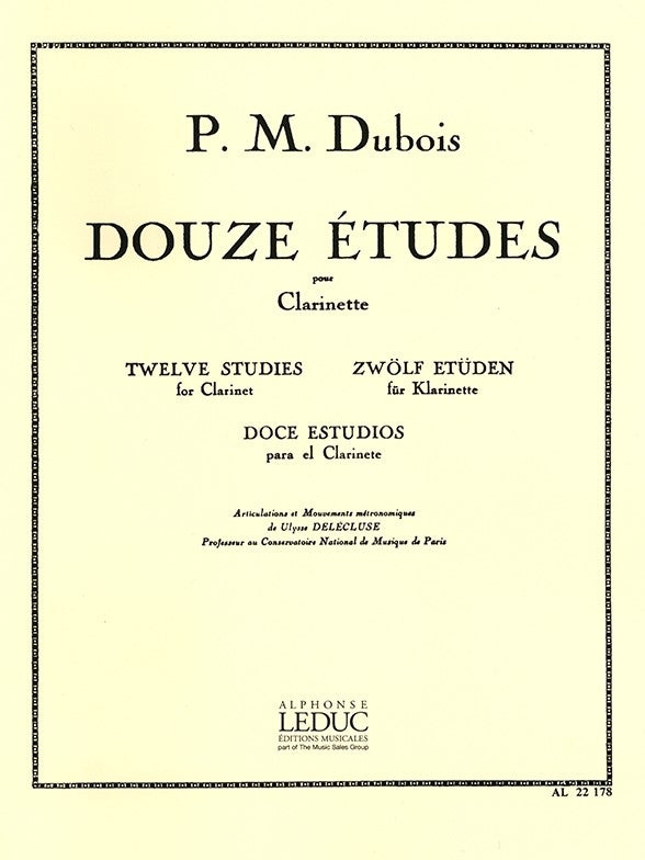 12 Études pour Clarinette | Pierre Max Dubois