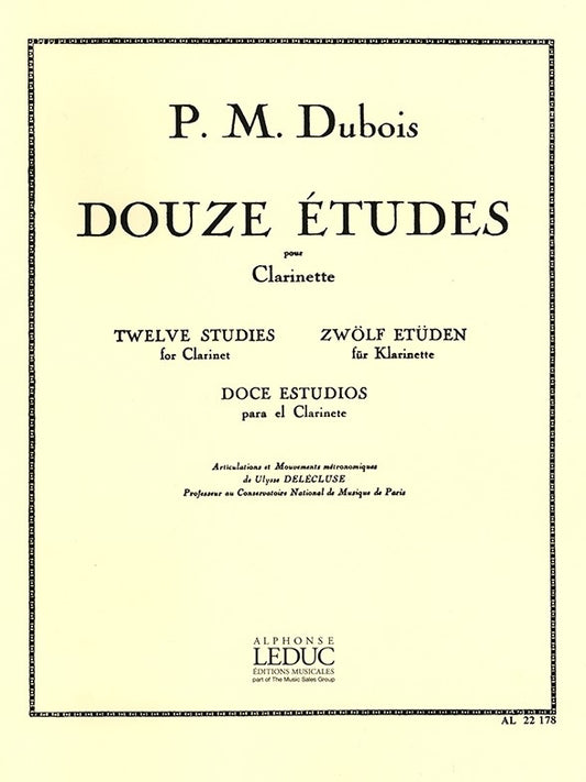 12 Études pour Clarinette | Pierre Max Dubois