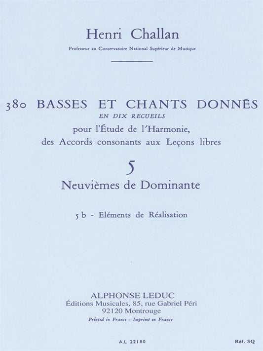 380 Basses et Chants Donnés Vol. 5B | Henri Challan | Voix