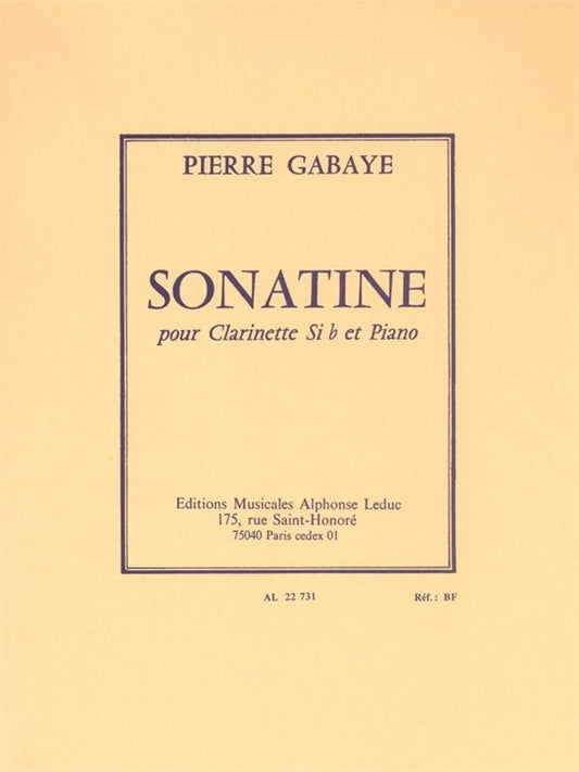 Sonatine | Gabaye | Clarinette