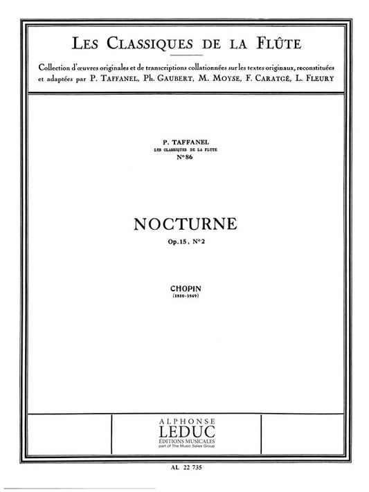 Frederic François Chopin: Nocturne Op.15, No.2 de Frédéric Chopin, Partition pour flûte et Piano