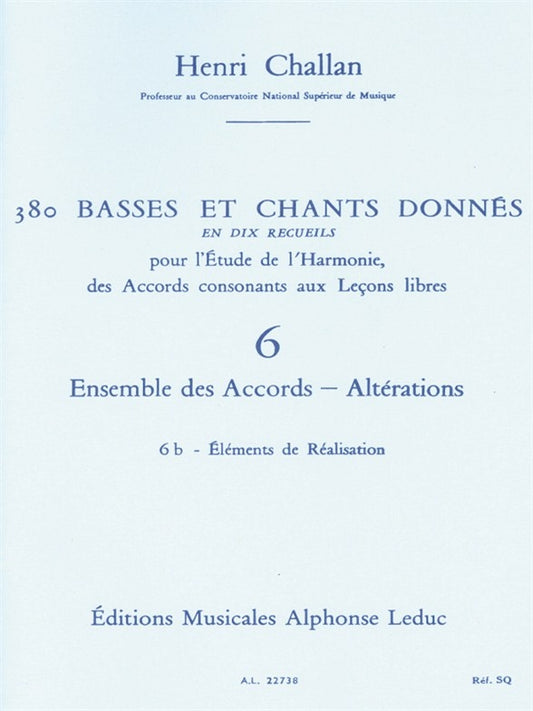 380 Basses et Chants Donnés Vol. 6B | Henri Challan | Voix