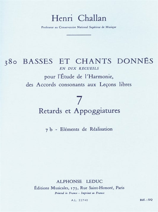 380 Basses et Chants Donnés Vol. 7B | Henri Challan | Voix