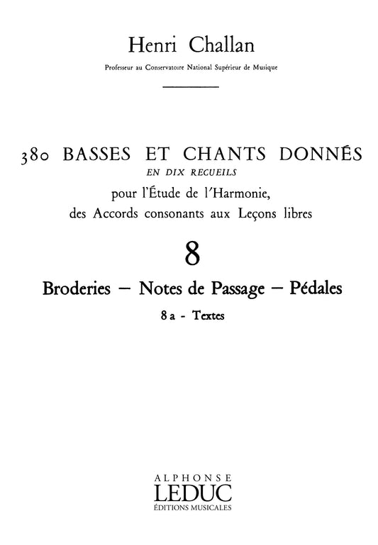 380 Basses et Chants Donnés Vol. 8A | Henri Challan | Voix