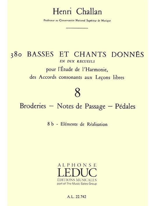 380 Basses et Chants Donnés Vol. 8B | Henri Challan | Voix