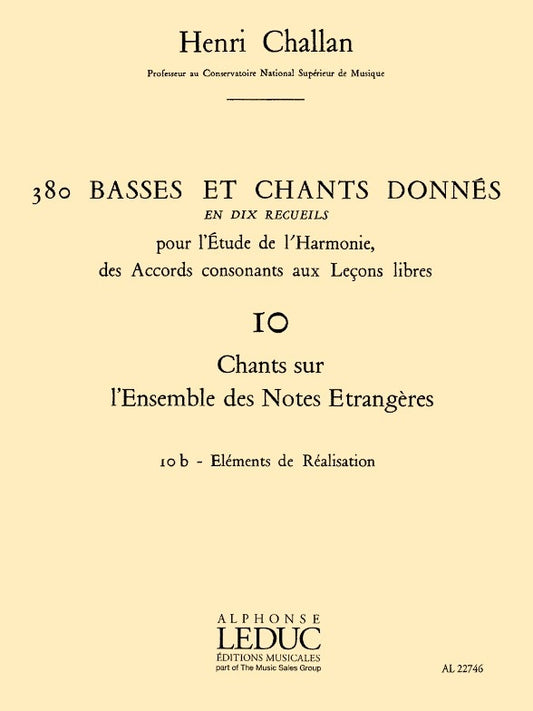 380 Basses et Chants Donnés Vol. 10B | Henri Challan | Voix