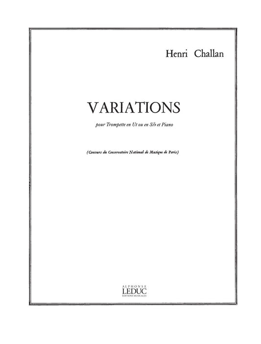 Variations | Henri Challan | Trompette